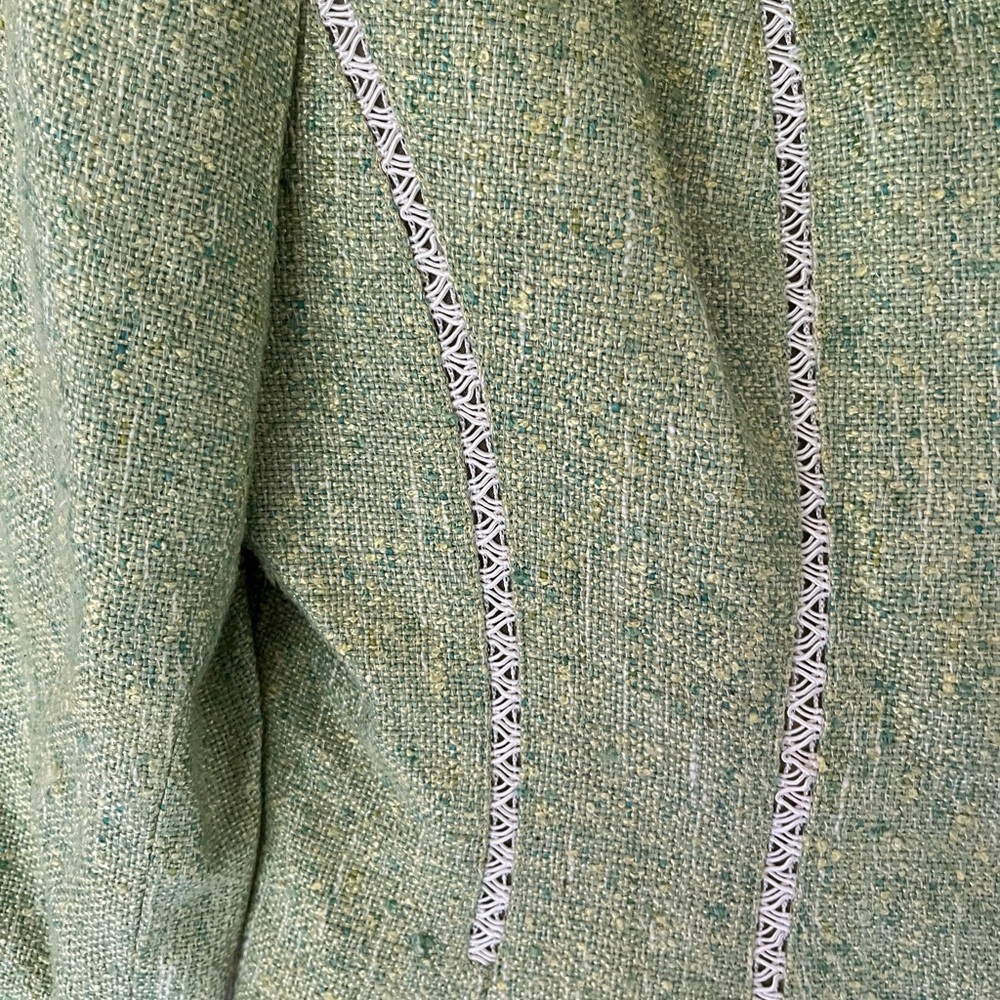 Kay Under New York Linen Silk Blazer Green size 12 - Picture 7 of 14